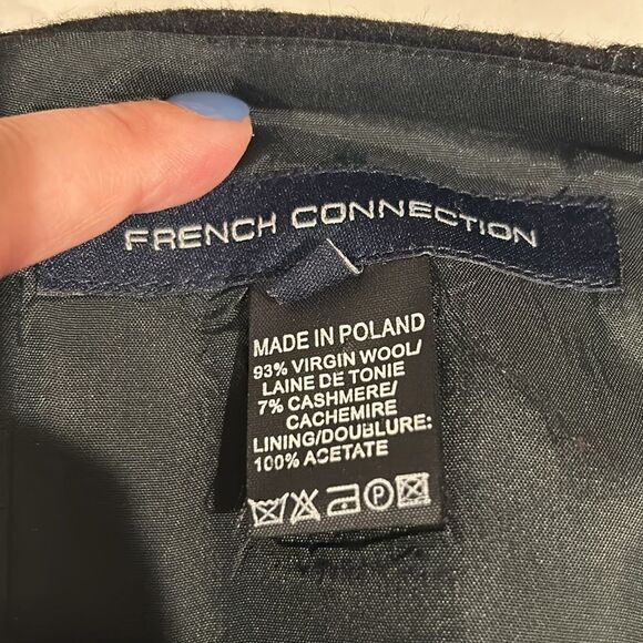 French Connection Black Wool/Cashmere Skirt, Size 6 - Picture 8 of 11
